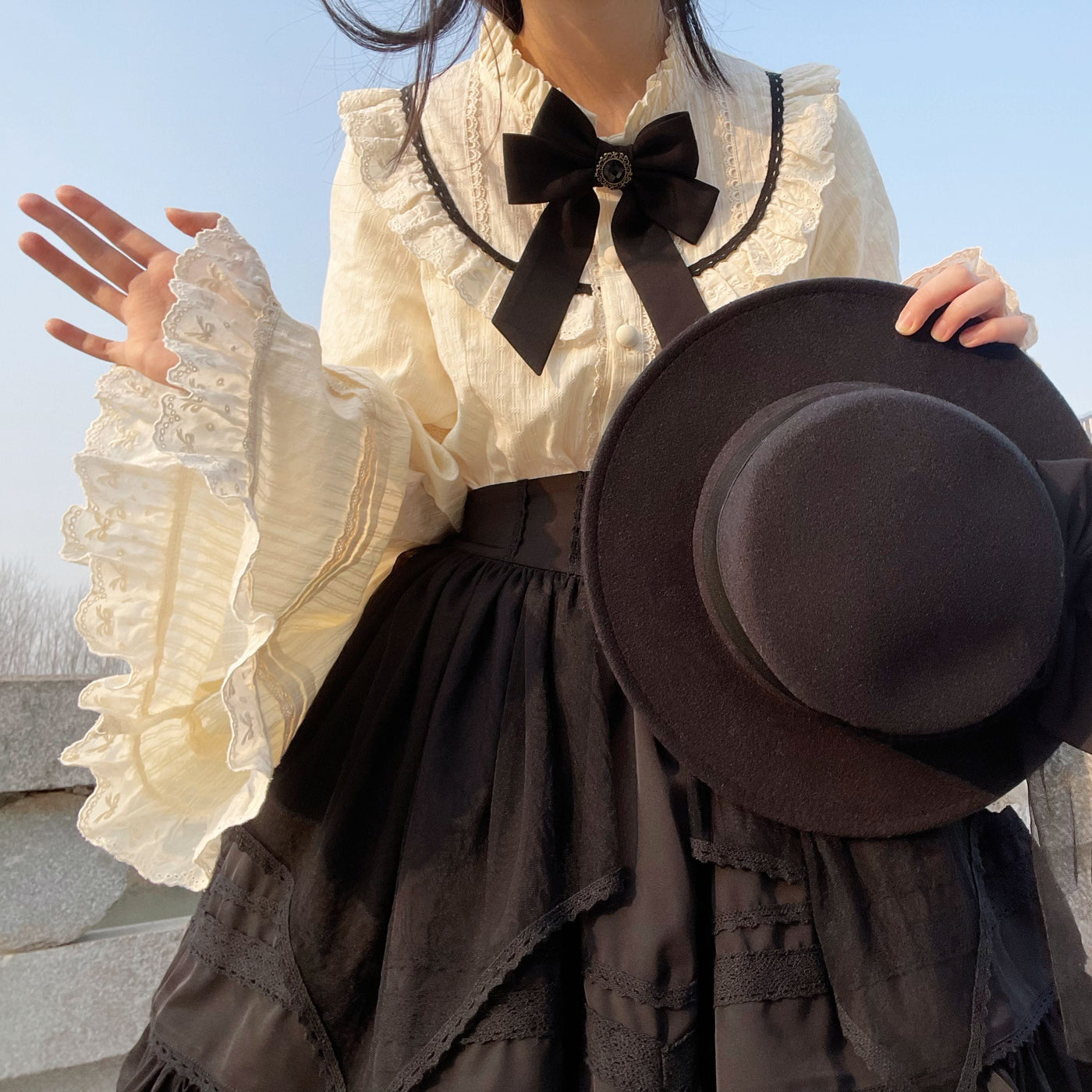 Uncle's Workshop - Rich Girl - Elegant Lolita Blouse and Skirt, Detachable Sleeves