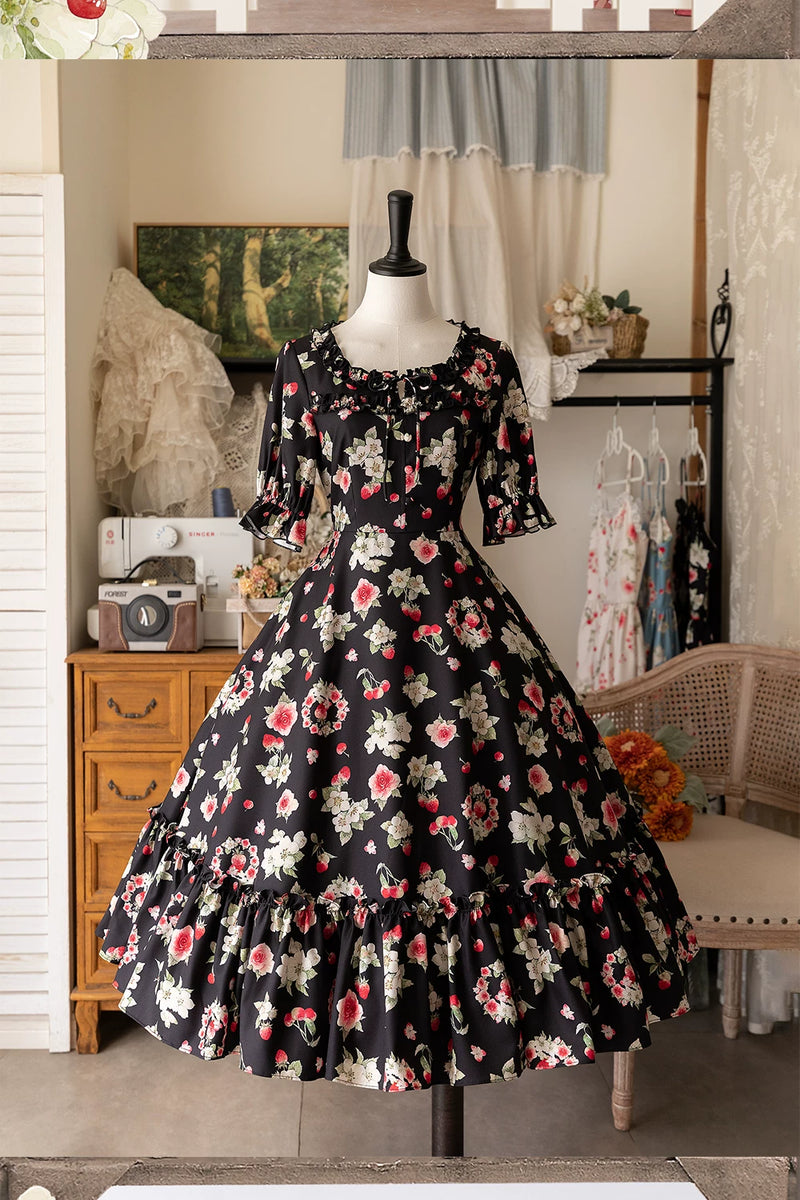 Forest Wardrobe - Early Summer Berry Storybook - Classic Lolita OP Dress - 7