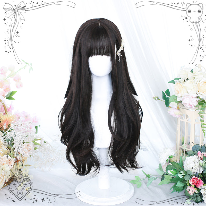 Dalao Home - Lolita Long Curly Natural Cold - Brown Wig Wig