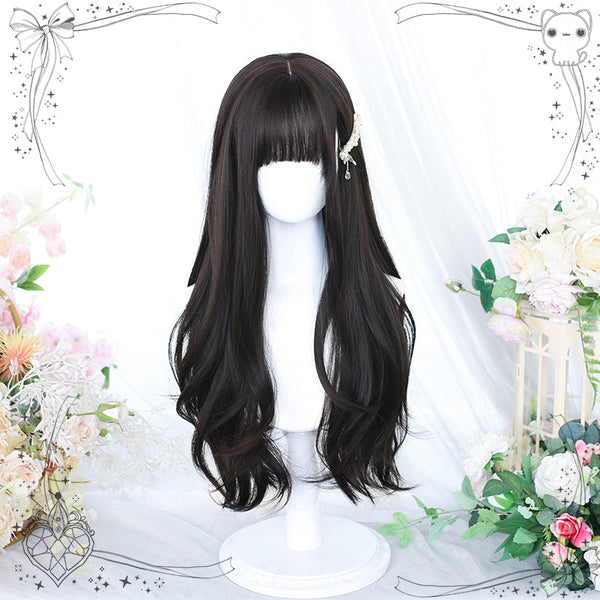Dalao Home - Lolita Long Curly Natural Cold - Brown Wig Wig