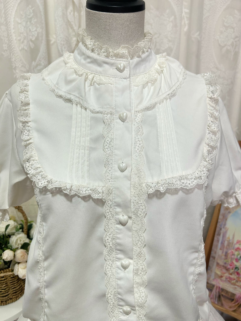 Hello Princess Lolita - Doll Collar - White Blouse with Lace Trim – detail view 2