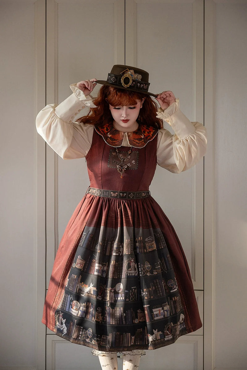 Miss Point - German Bookshelf - Classic Lolita Printed JSK Dress