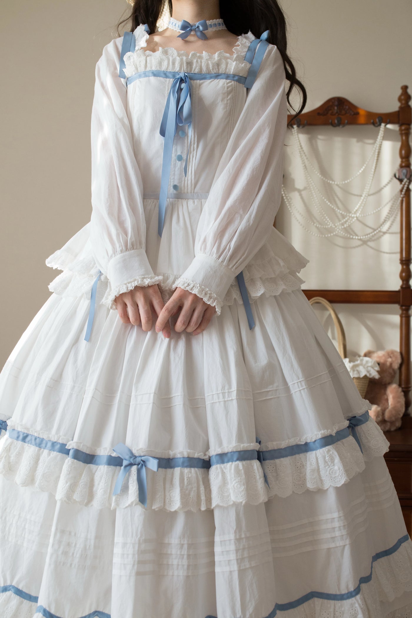 云边甜笺 现货小物页面cla系可爱清新显瘦洋装彩虹猫岛Lolita
