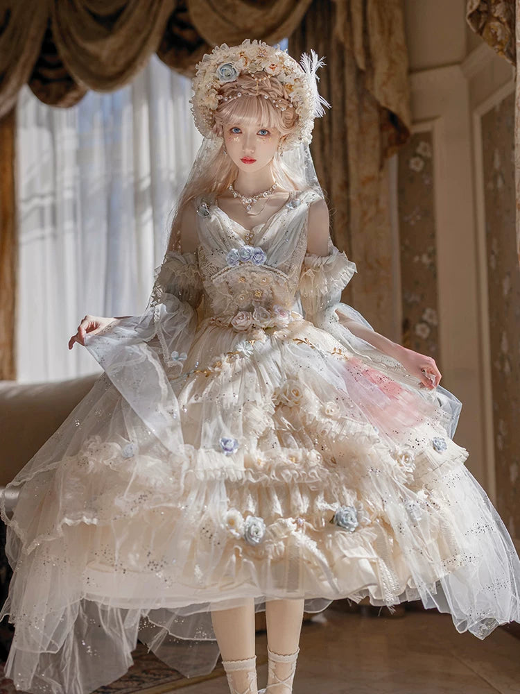 Cat Fairy - Spirit of the Flower God - Lolita jumper skirt (JSK)