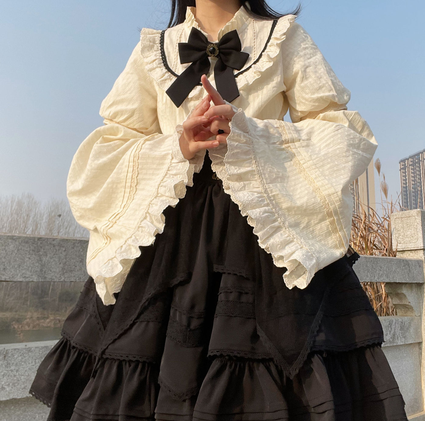 Uncle's Workshop - Rich Girl - Elegant Lolita Blouse and Skirt, Detachable Sleeves