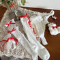 White / red layering combination, one each / One Size