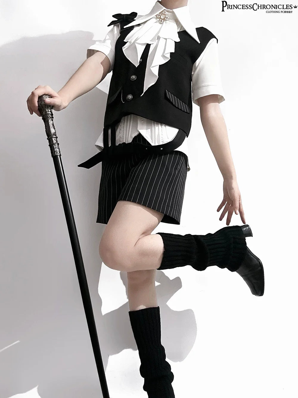 Princess Chronicles - The Dawn of Arrival - Ouji Lolita Fitted Blouse with Detachable Jabot