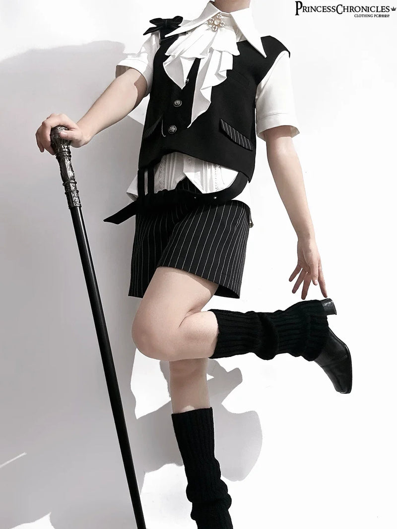 Princess Chronicles - The Dawn of Arrival - Ouji Lolita Fitted Blouse with Detachable Jabot