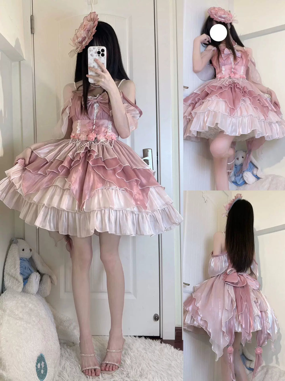 Pink Bridal Jumper Skirt Lolita accessory product view