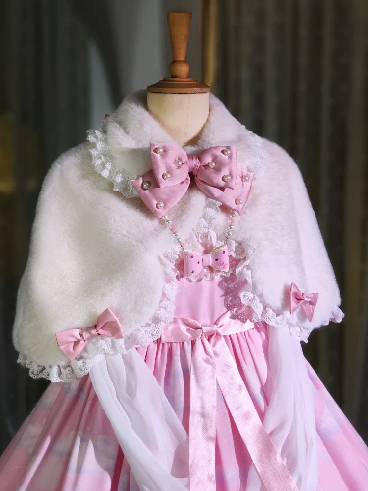Letters from Unknown Star - Kawaii Lolita Cape Winter Lolita - Shawl Daily Outerwear