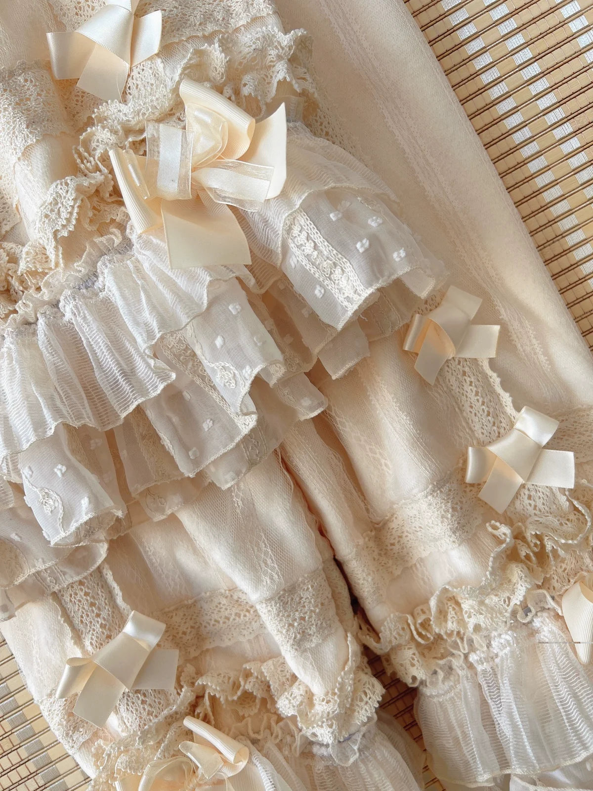 Ilovexiaolu - Coral Fleece & Cotton Styles - Lolita Bloomers with Ruffled Leg Openings and Bows - product detail 5
