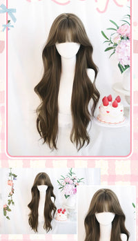 Dalao Home - Long Curly Lolita Wig and Hairpiece Collection - (Side Fringe) Machine-Woven Scalp Fringe Piece, Approximately 27 cm