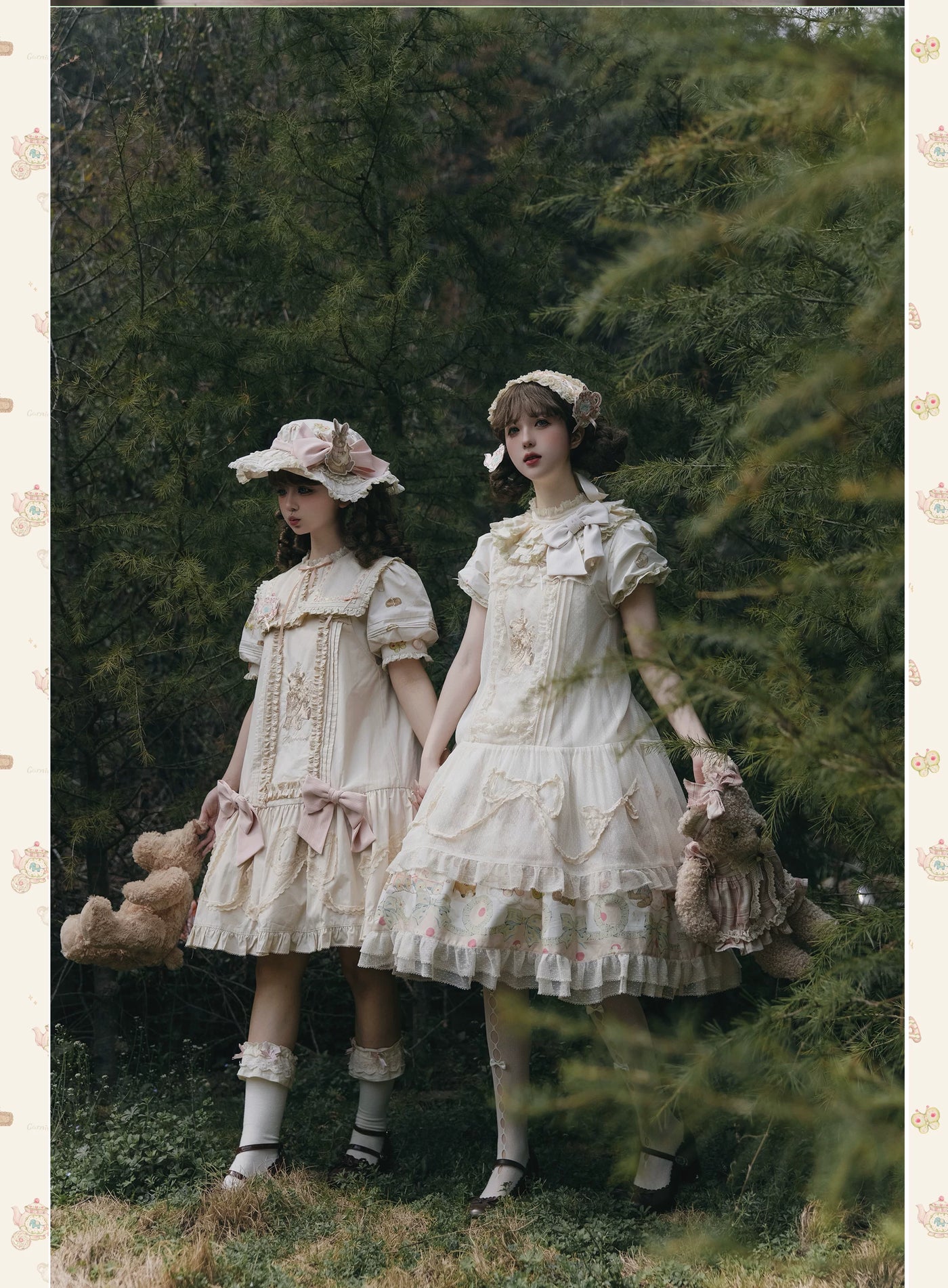 WF - Toy Box - Printed Doll-Style JSK with Pinafore and Apron Options