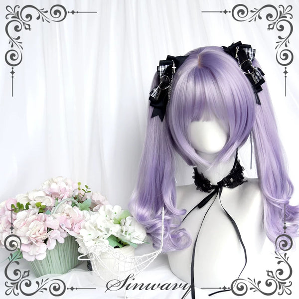 Sinwavy light purple claw-clip twin ponytails - view 1
