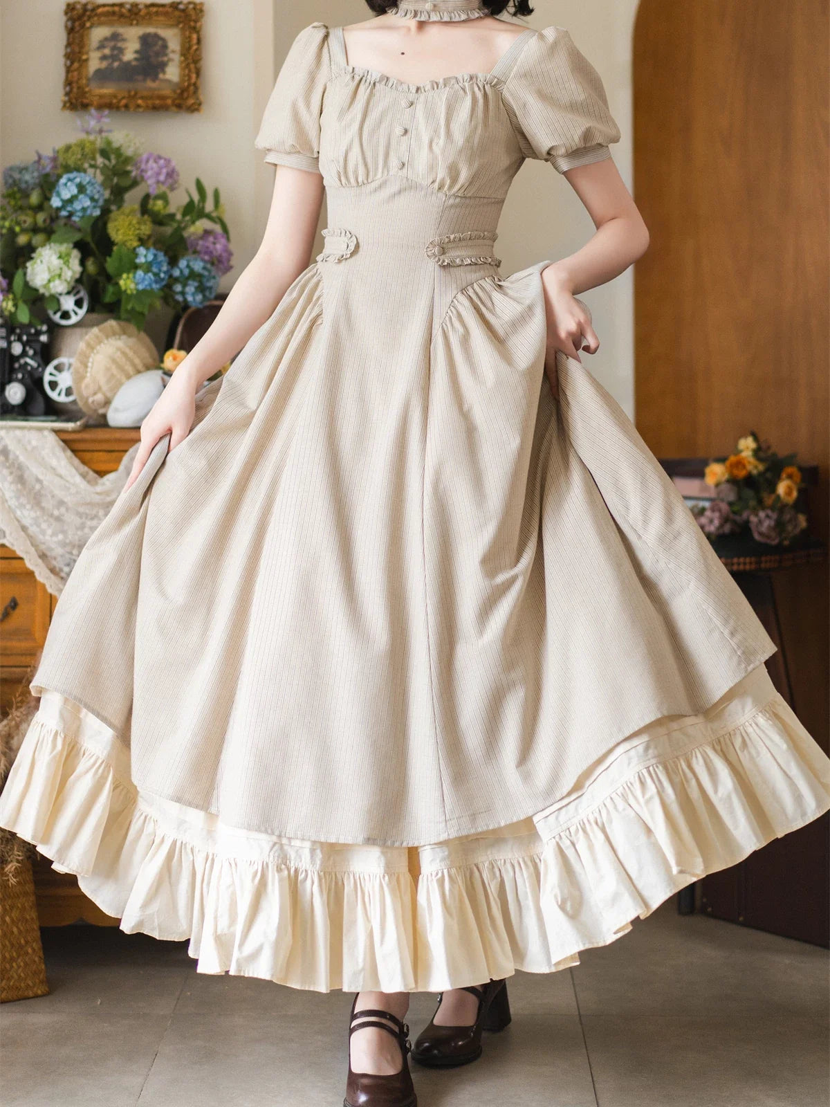 Forest Wardrobe - Classic Lolita Cotton Underskirt - Ruffles Hem SK Skirt