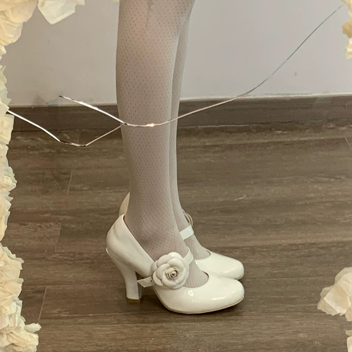 Bingo Lulu - Retro Sweet - Sweet Lolita Mary Jane high-heel shoes with a leather rose buckle - product detail 3