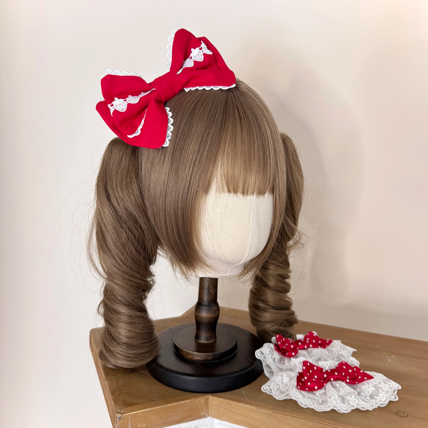 Tata Long Ear - Miss Strange Strawberry - JSK Dress with Strawberry Border Motif