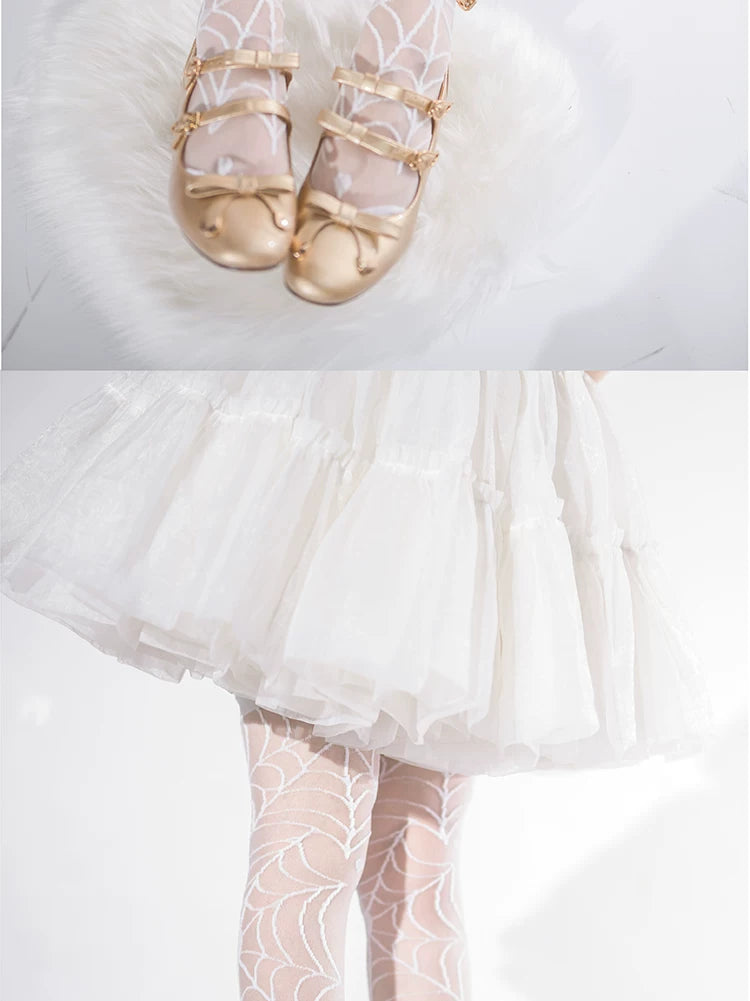 roji roji - Clotho's Heart - Sheer Over-the-Knee Socks with Spiderweb and Heart Motifs