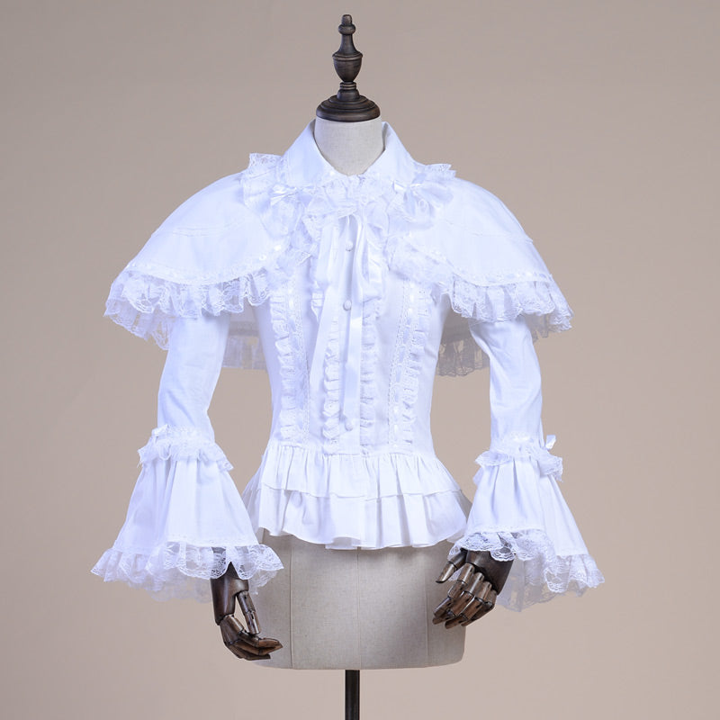 LACE GARDEN - Retro Princess - Lolita shirt with a Peter Pan collar - product detail 2