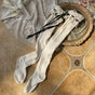 White socks, black bow, long style / One size (35-39)
