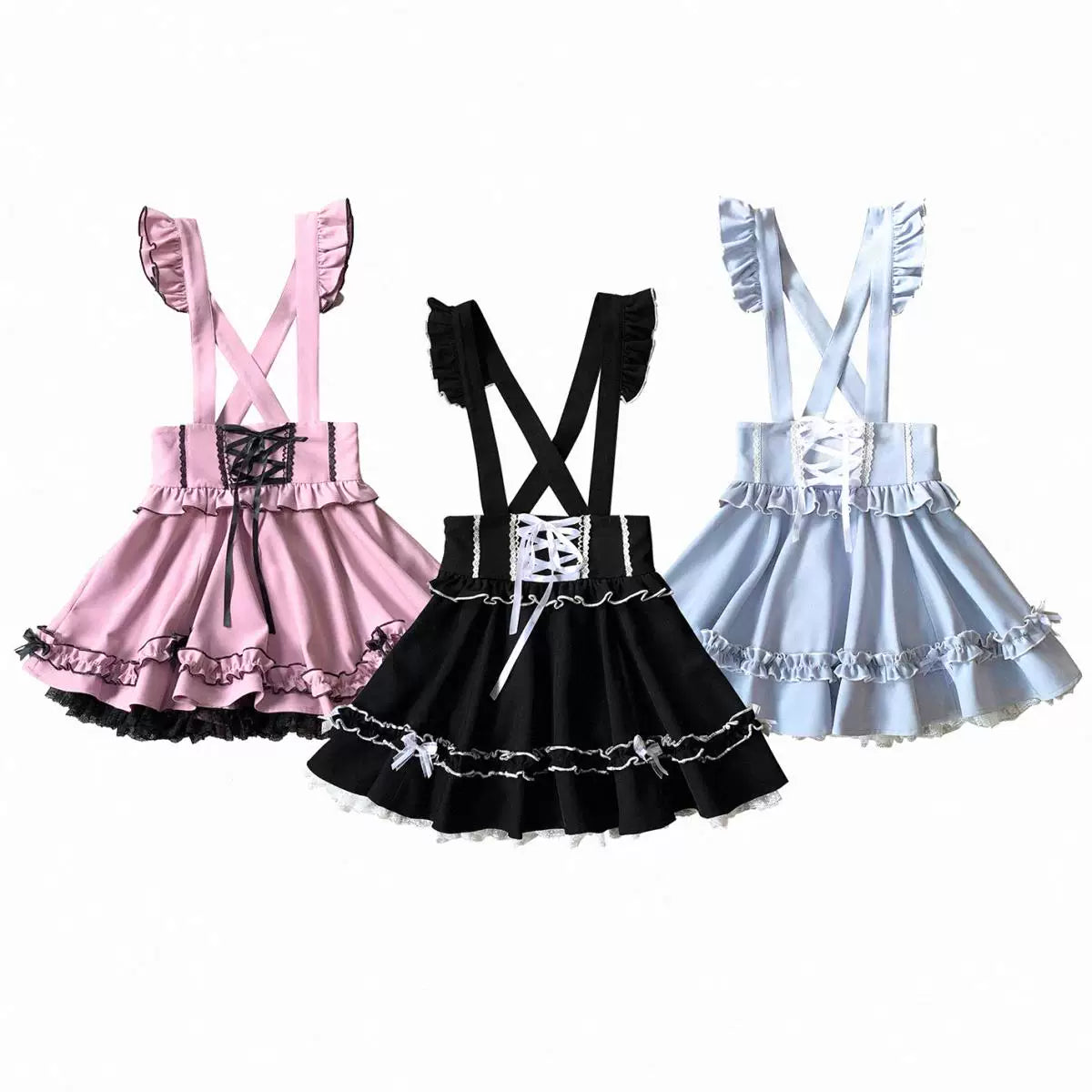 Sweetheart Dream Machine - Limited Girl - Lace-Up Ruffle Puffy Skirt