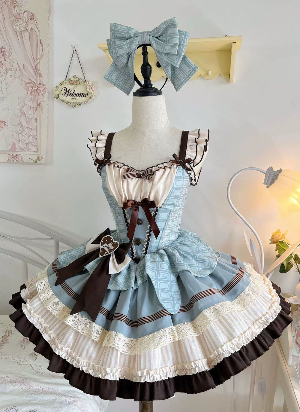 White Sugar Girl - Balletcore Sweet Lolita - Mint chocolate themed