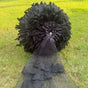 Feather cloud tulle style (black) material kit + 36 cm radius umbrella blank