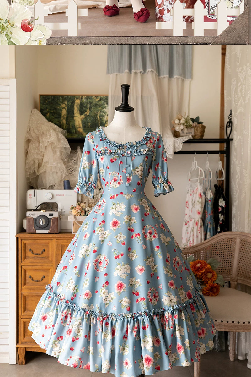 Forest Wardrobe - Early Summer Berry Storybook - Classic Lolita OP Dress - 5
