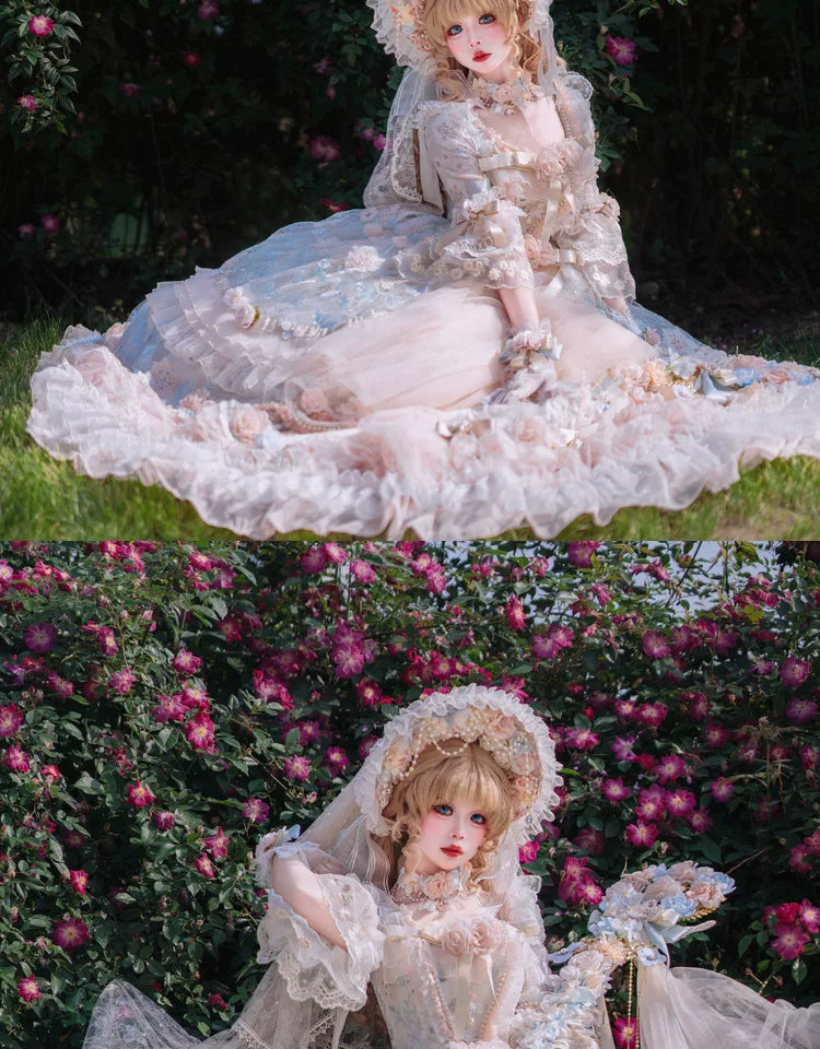 Maoxi Xiaoxiannu Lolita - Rose Banquet - One-piece lolita dress