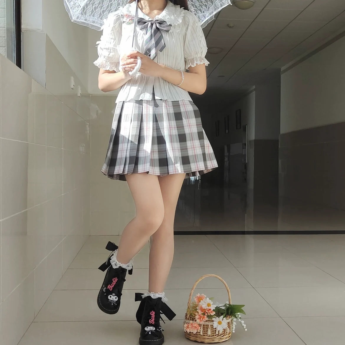 DMFS Lolita - Sweet Lolita Shirt Doll Collar - Blouse High-waisted Innerwear