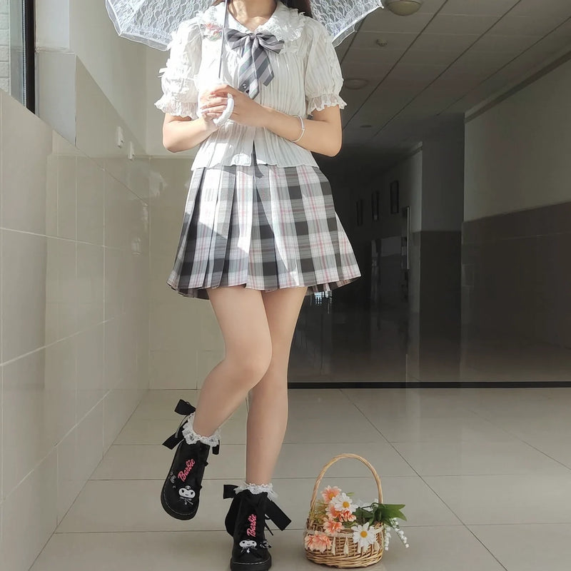 DMFS Lolita - Sweet Lolita Shirt Doll Collar - Blouse High-waisted Innerwear