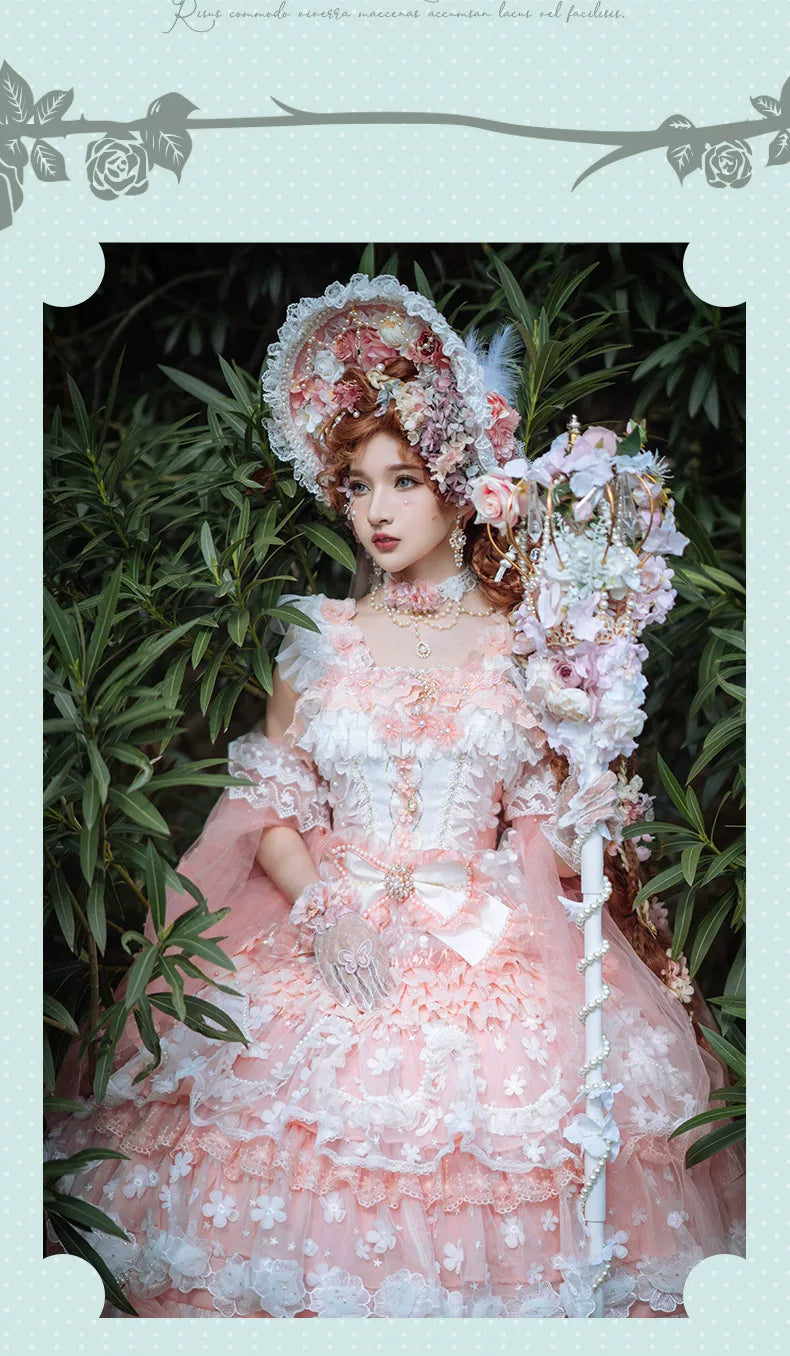 Cat Fairy - Sprite Fairy - Bridal chiffon JSK with multi-tiered