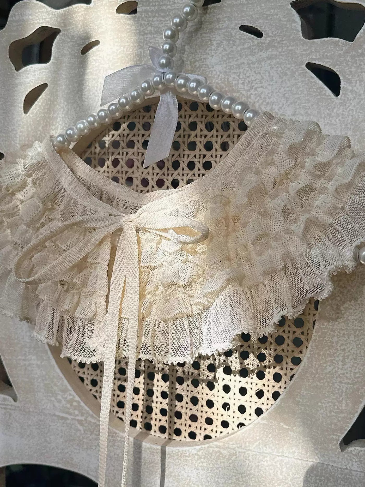Sweetheart Dream Machine - Save the Wardrobe - Vintage Dotted-Tulle False Collar