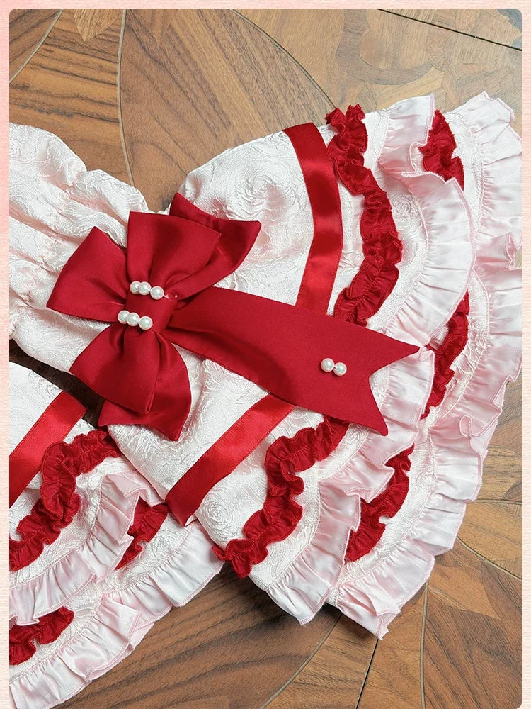 Alice Girl - Sweetheart Petal - Sweet Lolita Hime Sleeves, Layered Ruffles