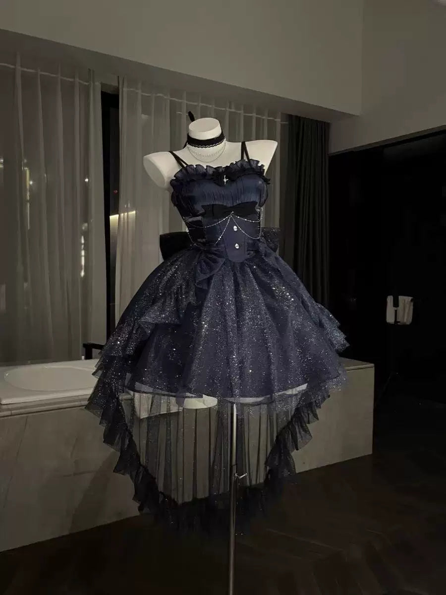 Sweetheart Dream Machine - Polaris - Lolita Dress Set with Glittering Skirt and Tail Train