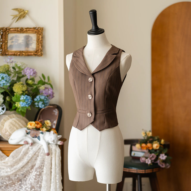 Forest Wardrobe - Persimmon Cat - Blouse, Waistcoat or Skirt - 4