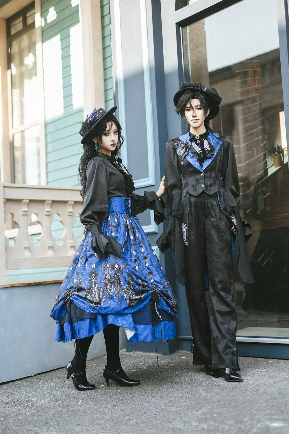 Miss Point - Moonnight Return - Ouji Lolita Jacquard Pants & Shorts, Side Pockets