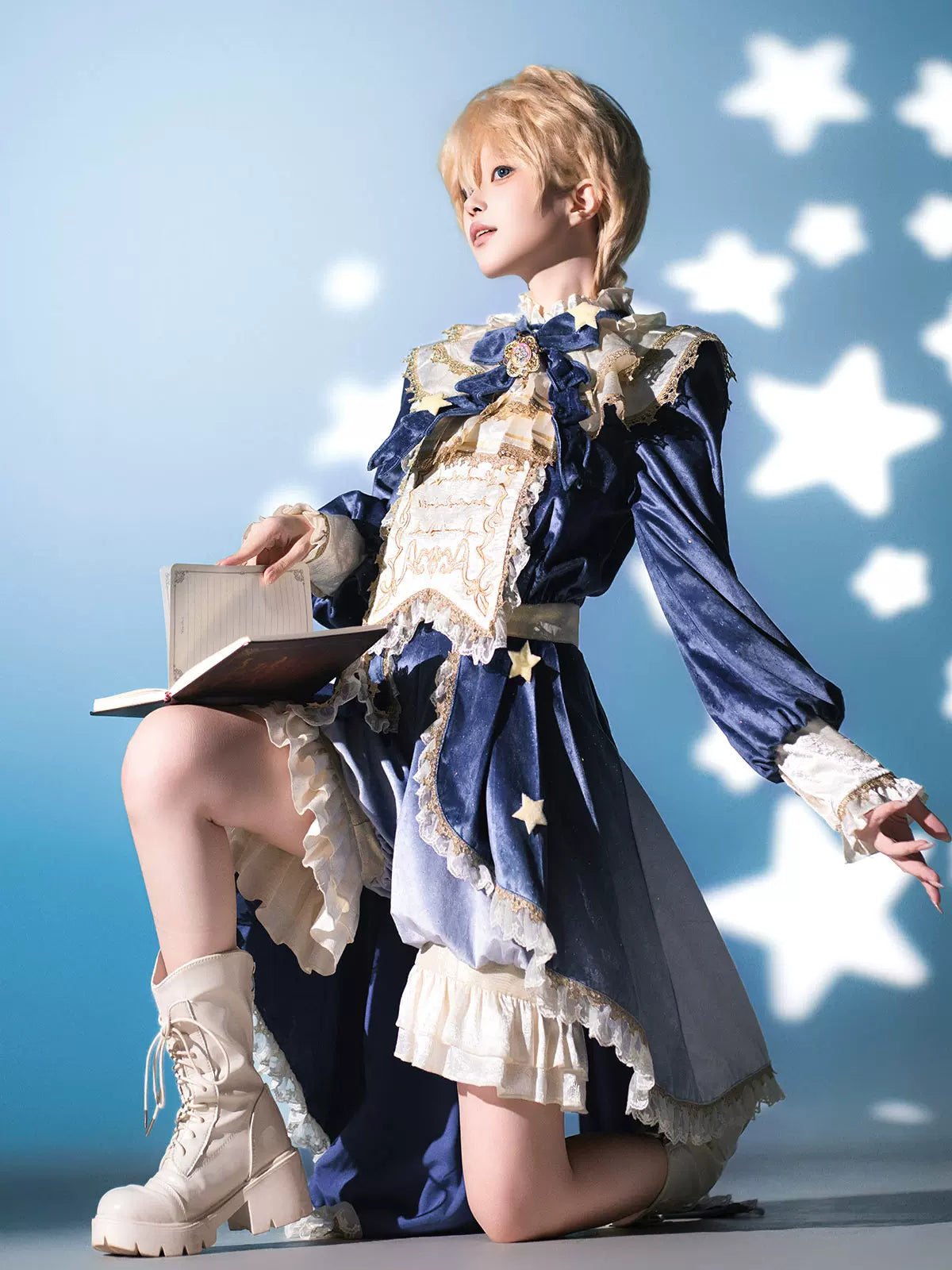 Your Princess - Dream Cloud - Ouji Lolita High-Low Tailcoat, Puffy Lantern Shorts