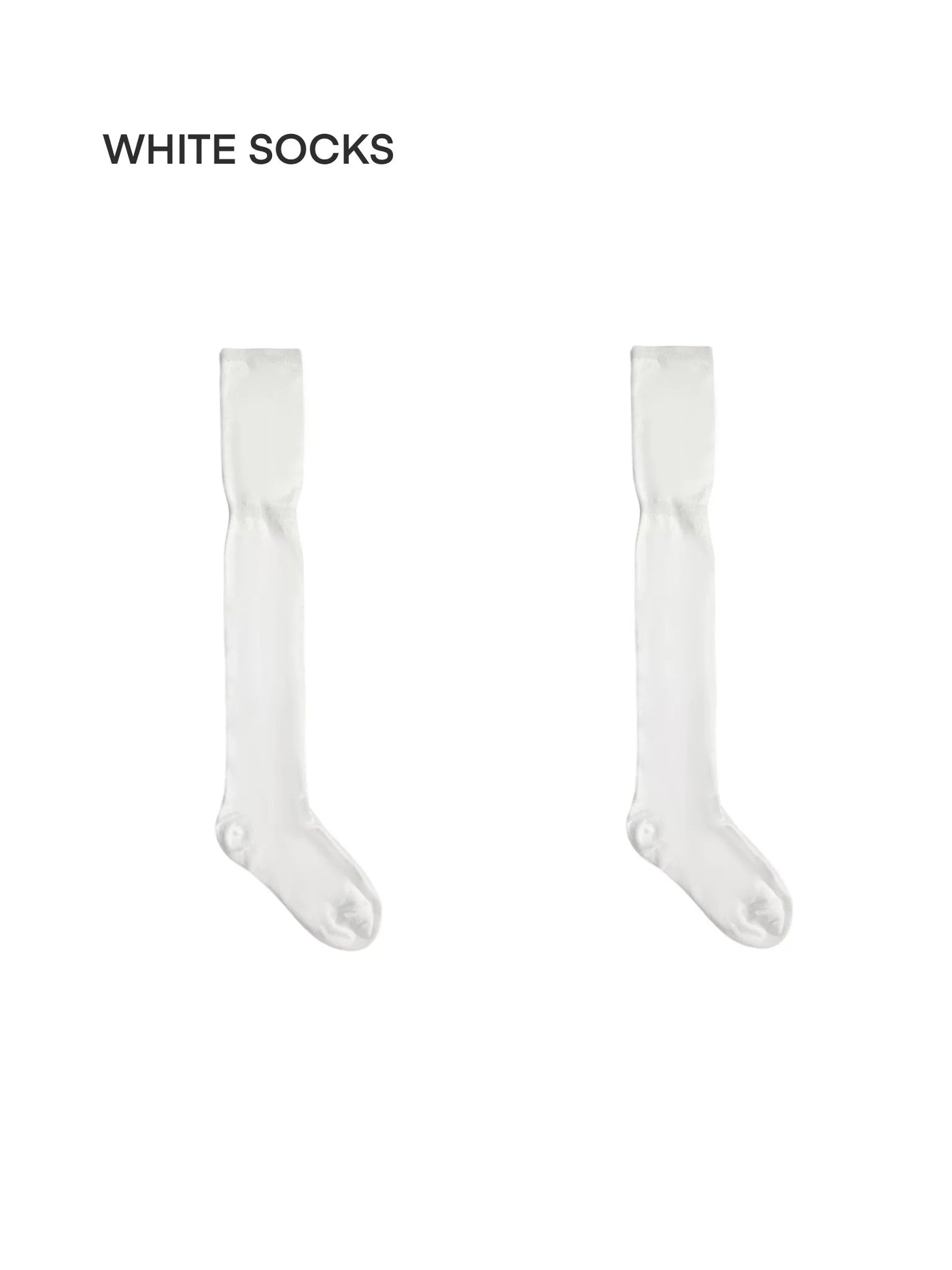 Gray ruched knee-high socks with fine ribbing