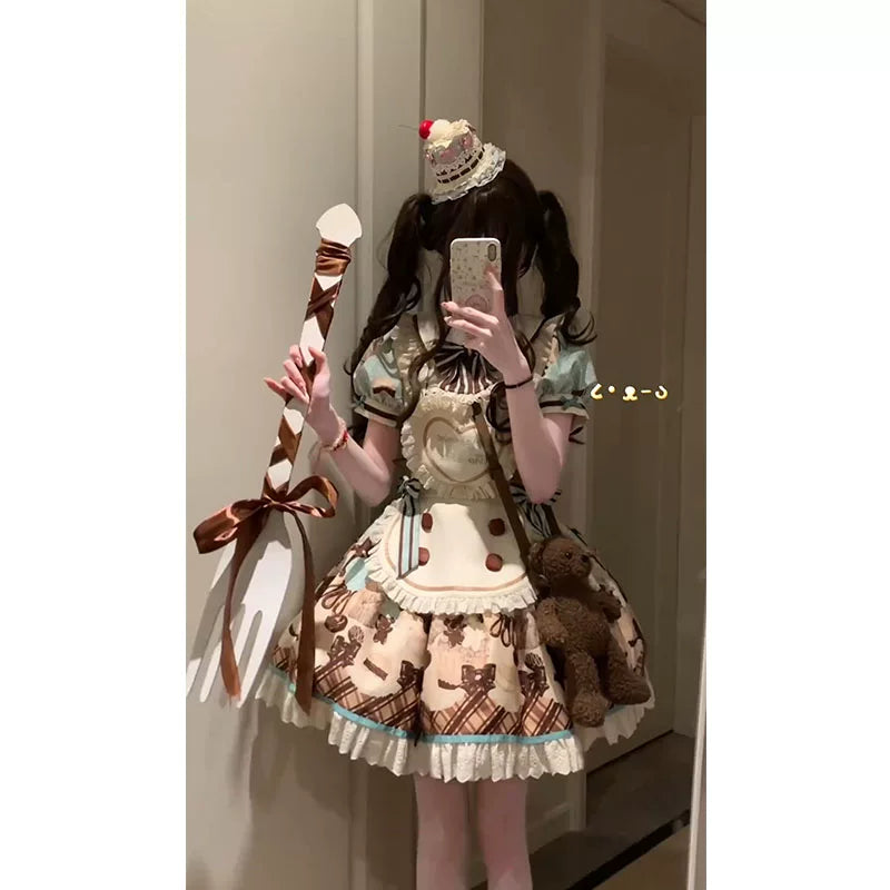 White Sugar Girl - Sweet Lolita Confectionery OP Dress - One-piece