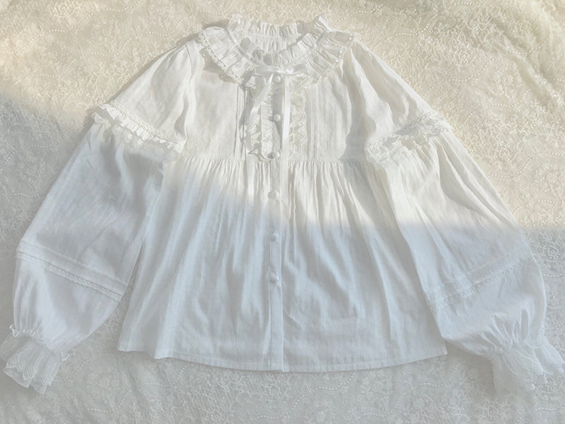 Yilia - Elegant Cotton Long-Sleeved Shirt - Innerwear