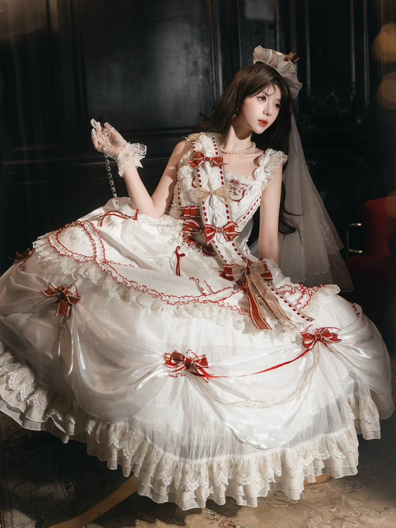 Dream Island - Little Cake - Sleeveless sweet bridal lolita jumper
