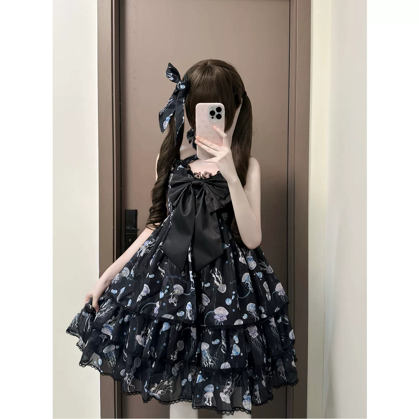 Creamy - Jellyfish - Black JSK with Jellyfish Motifs