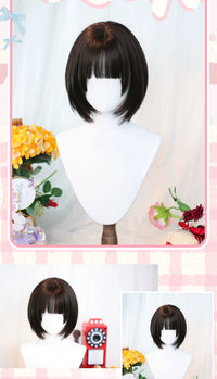 Dalao Home - Late Chat - short black tea wig - Late Chat black tea