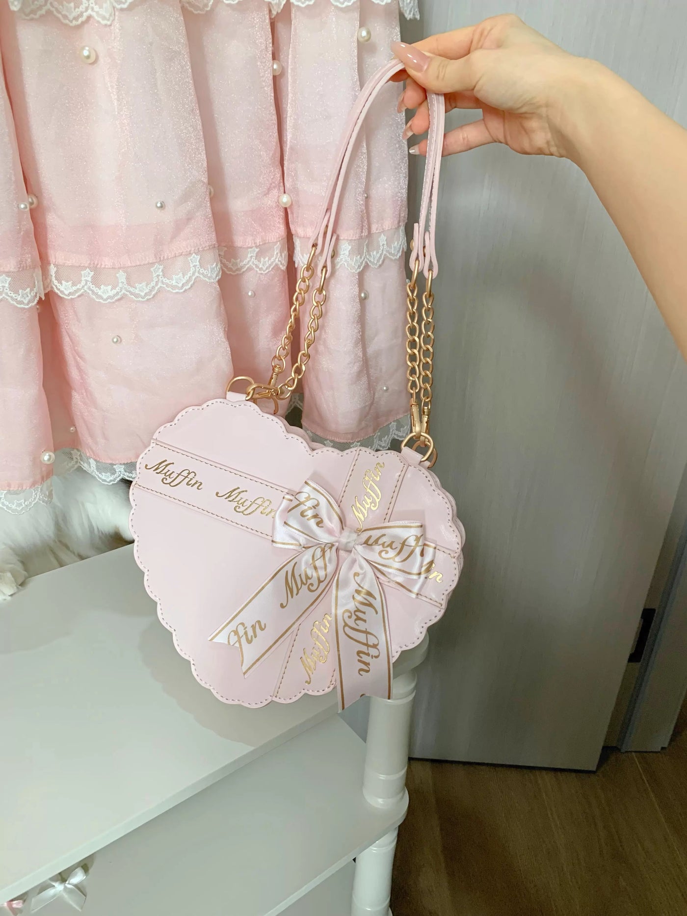 Lolita - Sweet Lolita Heart Bow Bag - Individually Selectable Lolita