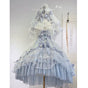 Hellblaues kurzes Modell + Petticoat / S
