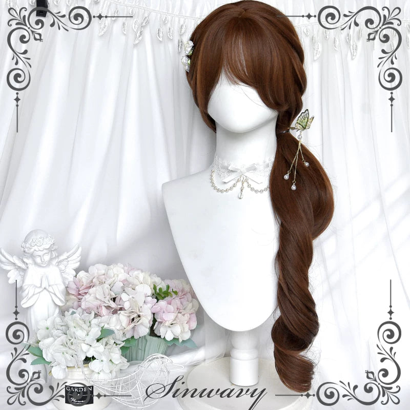 Sinwavy chestnut brown 80cm curly wig - view 3