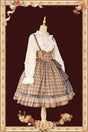 Suspender Skirt - Brown / XL