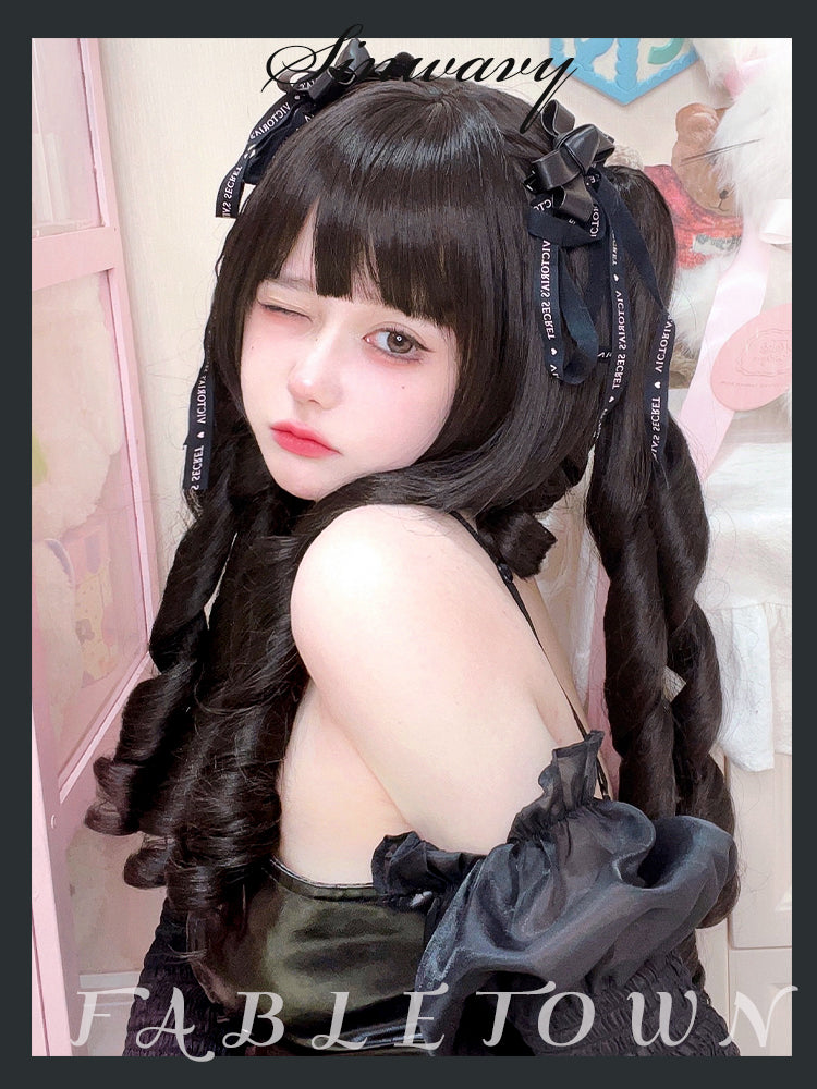 Sinwavy - Retro Elegant Roman Curl Double - Ponytail Wig Wig