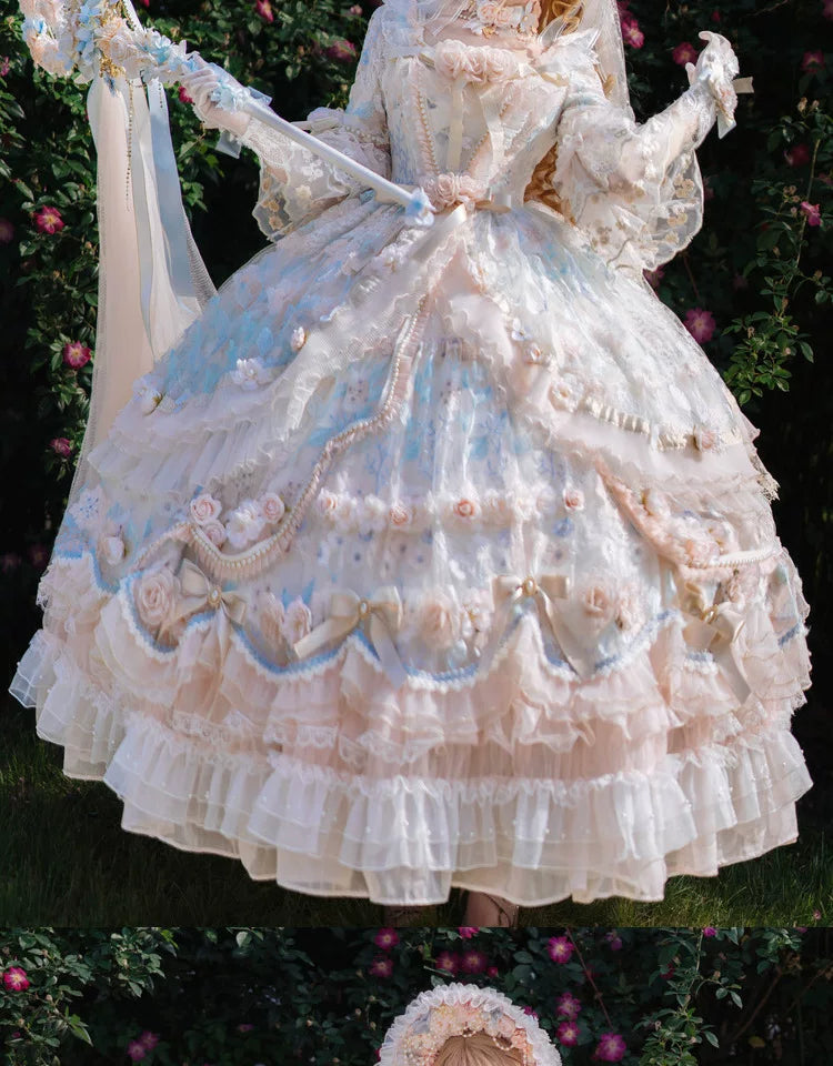 Maoxi Xiaoxiannu Lolita - Rose Banquet - One-piece lolita dress